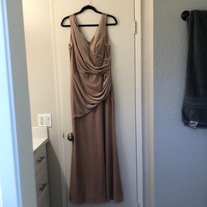 Revelry Champagne Gold Velvet Dress